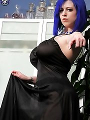 Larkin Love Shows Her Gothic Side and Her Big Tits