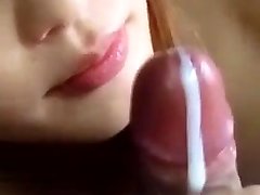Chinese girl blowjob and cumshot