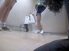 Korean girl using rest room part Five
