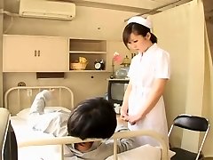 Innocent looking Japanese naughty nurse smashed hard