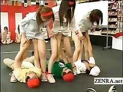 Japan employees play weird bizarre group oral hook-up game