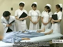 Subtitled CFNM Japanese doctor nurses sucky-sucky seminar