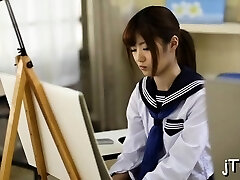 Nice japanese schoolgirl gets screwed in plenty of positions