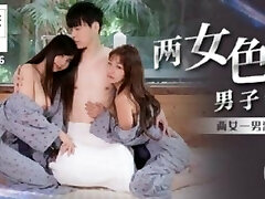 Surprise Threesome FFM with 2 Horny Asian Teens and Gets an Epic Creampie