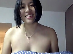 Fur Covered Chinese girl masturbates and spreads donk on Skype (part 1)