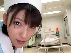 Japanese nurse Iioka Kanako enjoys blowing a dick on the bed