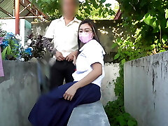 Pinay Student and Pinoy Teacher hump in public cemetery
