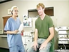 Nurse Jerks Young Boy and Gets Splattered With Jizz