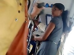 Sri lankan Adorable office girl bootie in bus