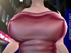 Sweet 3D hentai babe gets fat orbs sucked