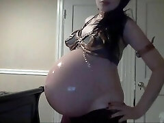 Magdalena Pregnant 2012 Twins Goddess Leia Huge Abdomen Oil Tease MILF Vore