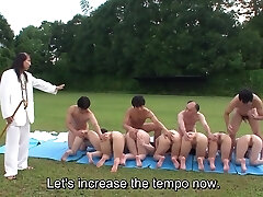 Uncensored Japanese outdoor naturist sex cult ceremony