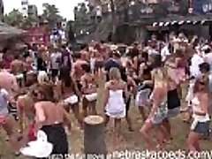 partying with their hooters out on south padre beach