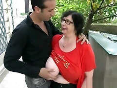 French Bbw Granny Olga with younger guy
