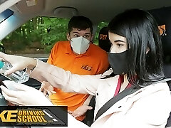 Fake Driving School Lady Dee sucks instructor’s disinfected burning cock