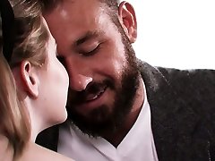 Captivating seductress Britney Light is fucked by bearded bf