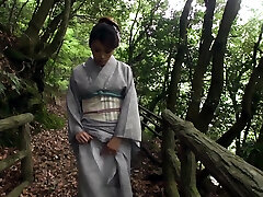 JAV outdoor exposure in kimono followed by blowage Subtitles
