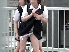 sexy Japanese college girls peeing