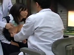 Japan college breast exam gyno doctor