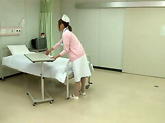 Hot Japanese Nurse gets plumbed at hospital bed by a horny patient!