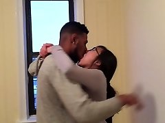 Korean student making out with her first black boy.