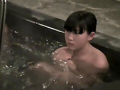 Timid Asian cutie voyeured on cam nude in the pool nri099 00