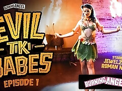 BurningAngel Barmaid Jewelz Blu Gives A Molten Tiki Performance