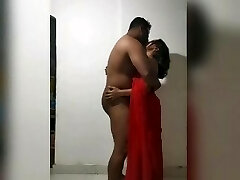 Sri Lankan wife fucked in hot red saree Piyumi Hansamali