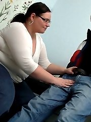 The horny student and his wicked fat slut of a teacher have hardcore sex together