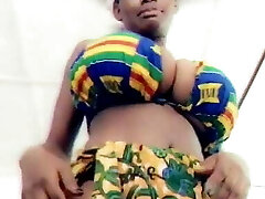African Model Showcase Huge Tits