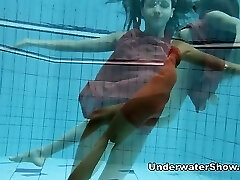 Anna - naked swimming underwater