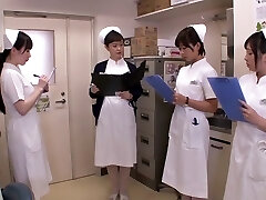 Horny Japanese girl in Magnificent Nurse, Handjob JAV scene
