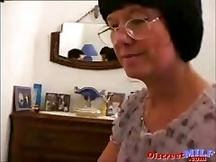 MILF with glasses gets fucked deep anal