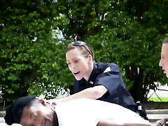 Milf cop gets her boobs sucked