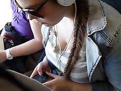 Large Breasted Girl on Train (part 2)