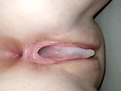 Creampie and gaping snatch 