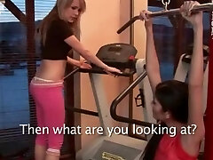 lesbians boinking in the gym