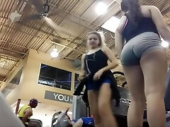 Gym girls spied during their exercise
