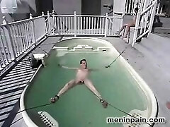 Mistress Jasmine and restrain bondage in the pool