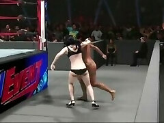 Lisa vs Nyotengu-WWE Wrestling