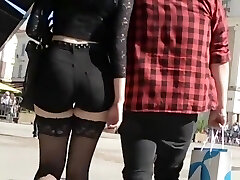 Sexy goth damsel and her hipster girlfriend