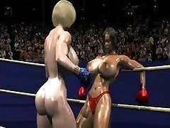 FPZ3D S vs G 3D Toon Fistfight Catfight Big Tits One-Sided