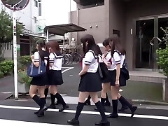 Nipponese Nefarious Schoolgirls Upskirt Fetish In Crazy