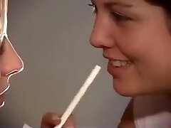 Lesbians smoke cigarettes