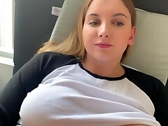 Caught my Big Hooter Sister masturbating while watching porn