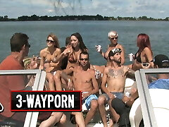 3-Way Porn - Speedboat Gang Orgy - Part 1