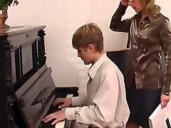  piano teacher dominates her schoolgirl