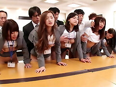 JAV huge group fuck-a-thon office party in HD with Subtitles