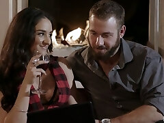 Puerto Rican nympho Sheena Ryder gets banged doggy by her bearded stud