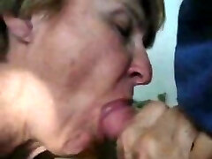 An incredible swallowing of dude's cock from astounding granny